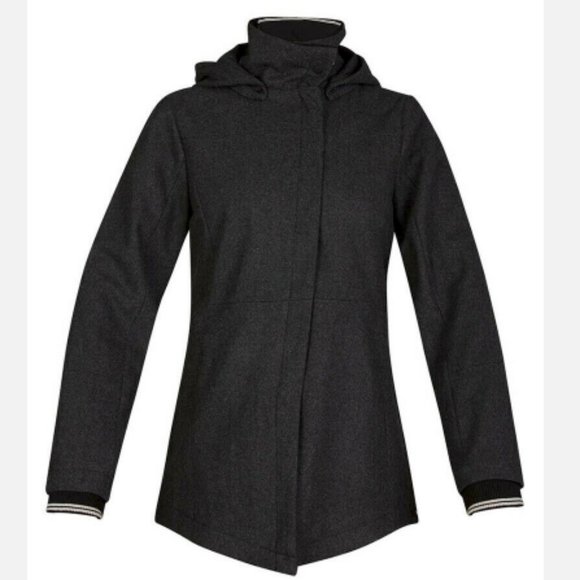 Hurley Winchester Women's Wool Peacoat Jacket Heather Black - Picture 9 of 10